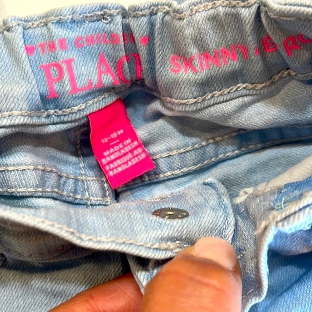 THE CHILDREN’S PLACE girls 12-18mo spring summer jean & top 2 piece outfit